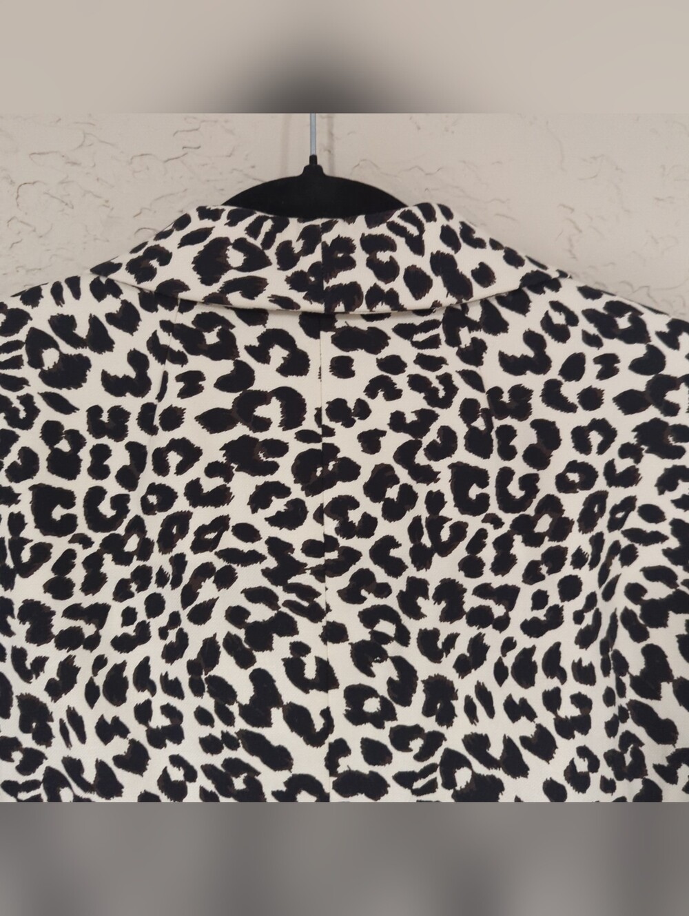 NWT Talbots Cream and White Leopard-Print Blazer Women's 12 Office Chic Animal - Picture 12 of 16